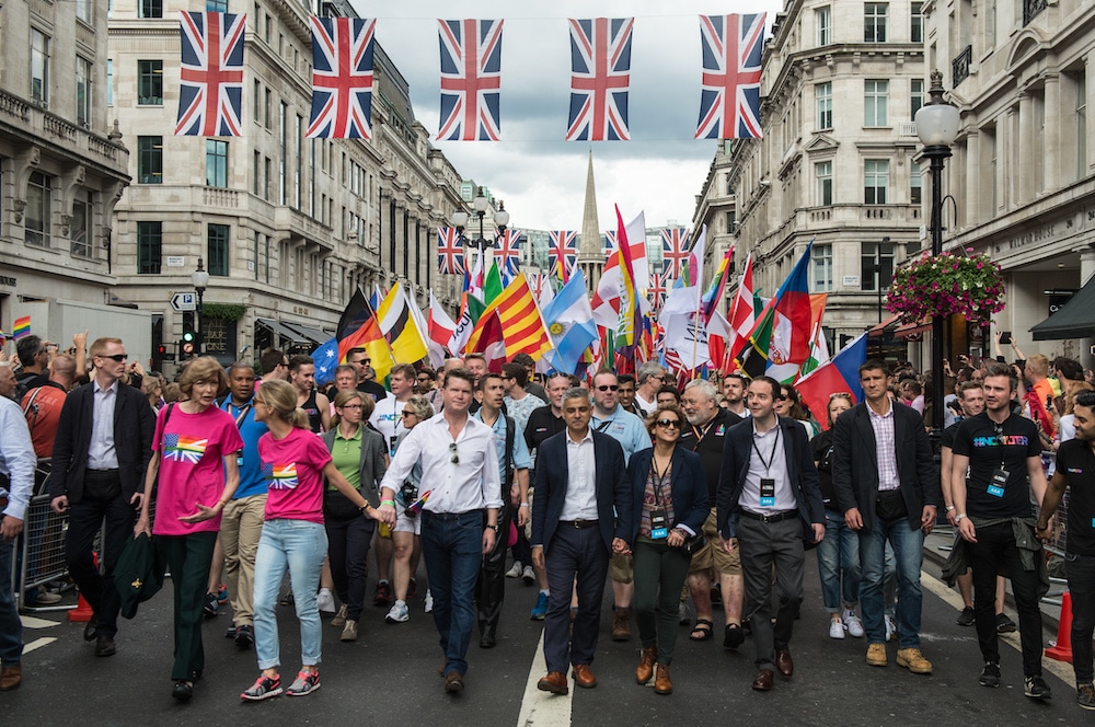 The parade at Pride in London, 2016