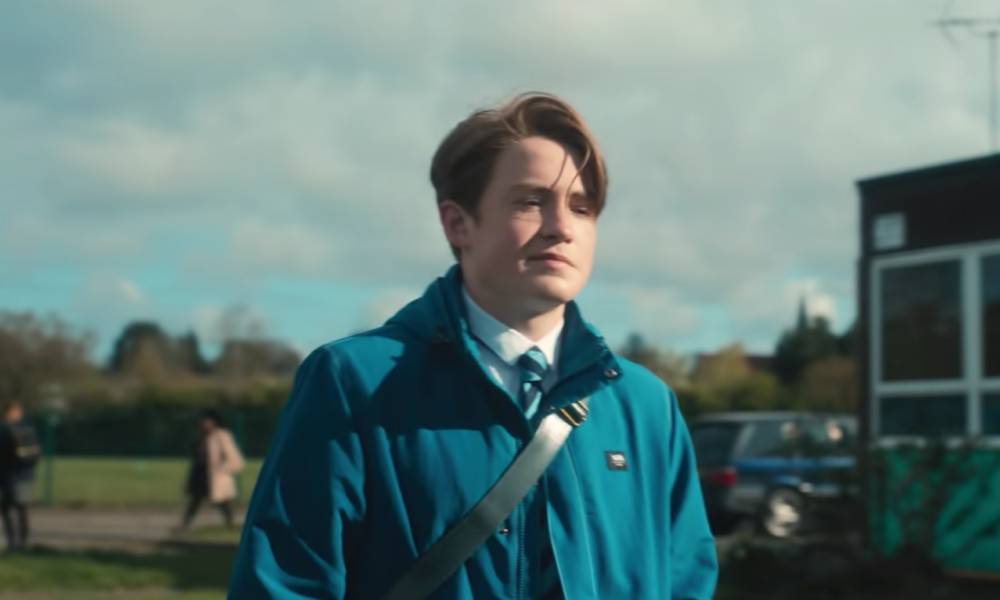 A still from Netflix show Heartstopper which shows Kit Connor as Nick Nelson
