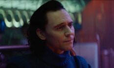 Tom Hiddleston appears as the Marvel character Loki from his solo TV series on Disney Plus