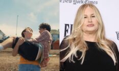 side by side images of Charlie and Nick from Heartstopper and actor Jennifer Coolidge