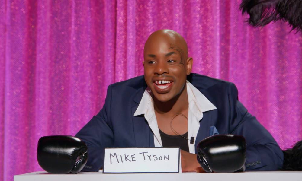 Monét x Change plays Mike Tyson during the first round of the Snatch Game in All Stars 7
