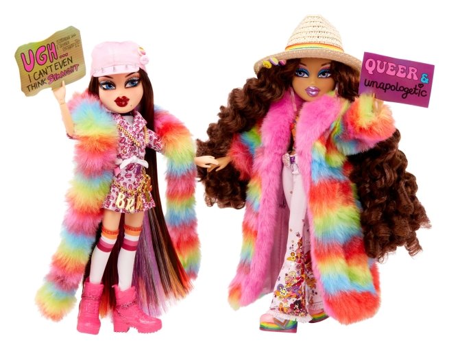 The Bratz dolls have been styled by out designer JimmyPaul.
