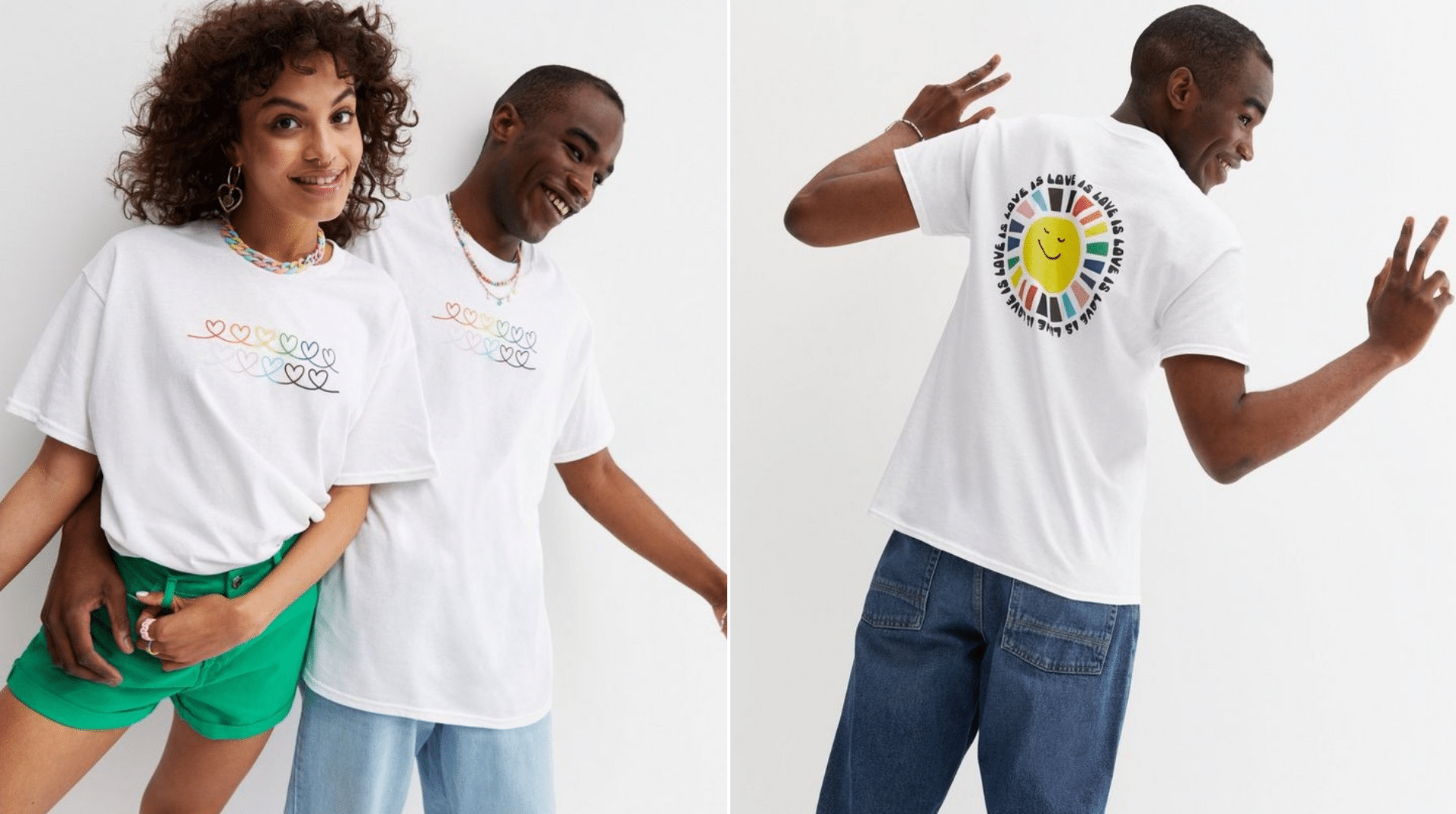The New Look Pride collection is inspired by the flag of progress.