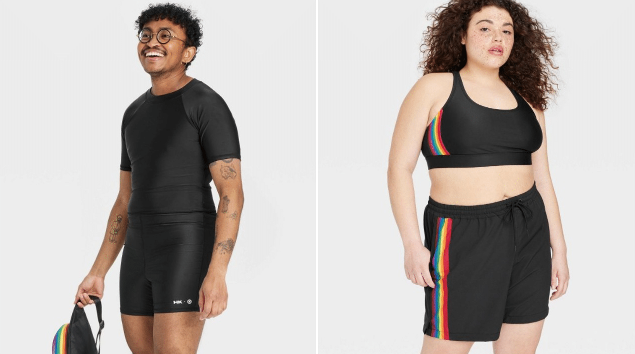 Target has teamed up with Humankind for a Pride swimwear collab.