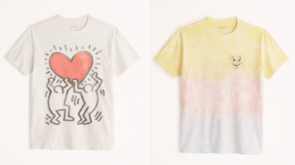 Abercrombie & Fitch has released its Pride collection featuring artwork by Keith Haring.