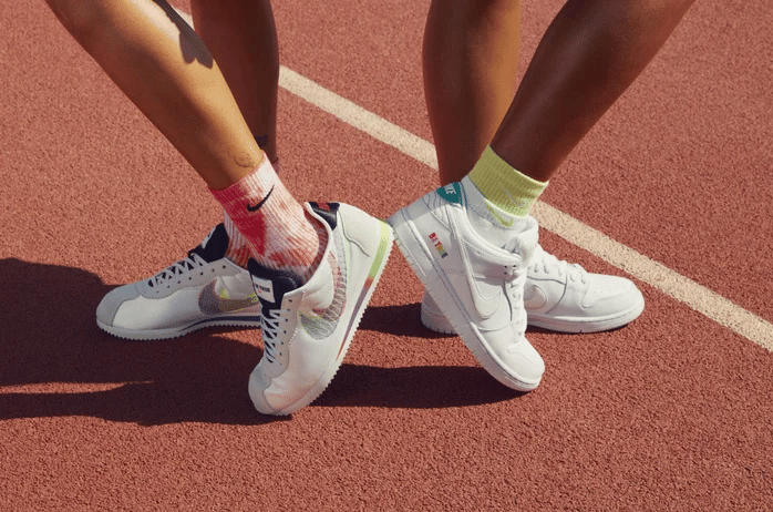 Nike fans can get Pride editions of classic silhouettes including the Cortez.