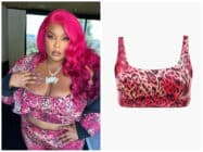 Lizzo poses in a pink leopard print set from her shapewear brand, Yitty. (Instagram)