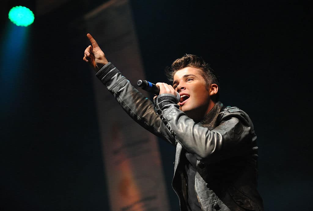 Joe McElderry performs in 'The Sunshine Concert' for Rays of Sunshine Children's Charity at the Troxy on March 11, 2011. 