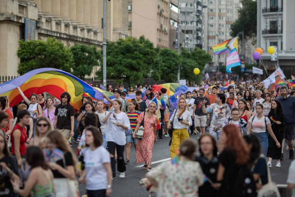 Thousands march in joyful Bucharest Pride parade ahead of proposed anti-'gay propaganda' bill