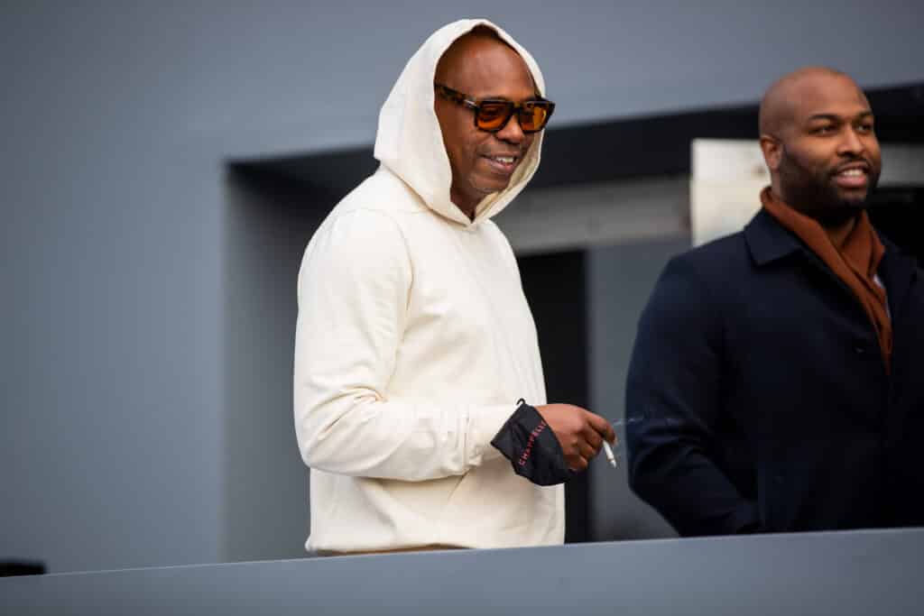 Dave Chappelle is seen outside Dior during Paris Fashion Week