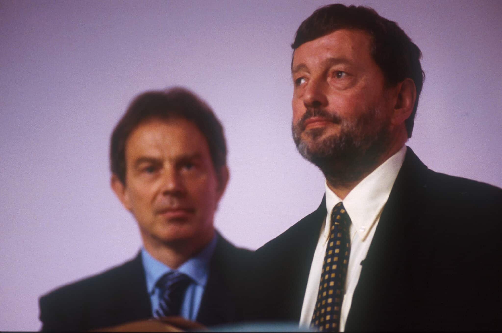 Tony Blair and David Blunkett at the Labour Party Conference 2000. 