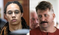 Side-by-side headshots of Brittney Griner and Viktor Bout