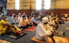 Muslims gather to perform Eid Al-Adha prayer at Belfast Islamic centre in Belfast, Ireland on July 20.