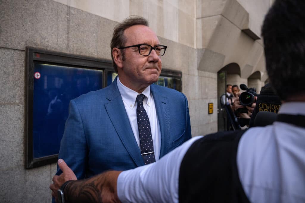 Kevin Spacey leaves the Central Criminal Court
