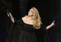 Adele performs on stage at BST Hyde Park