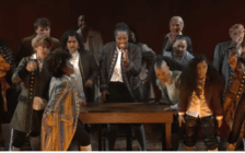The cast of 1776 during the trailer for the A.R.T limited performance.
