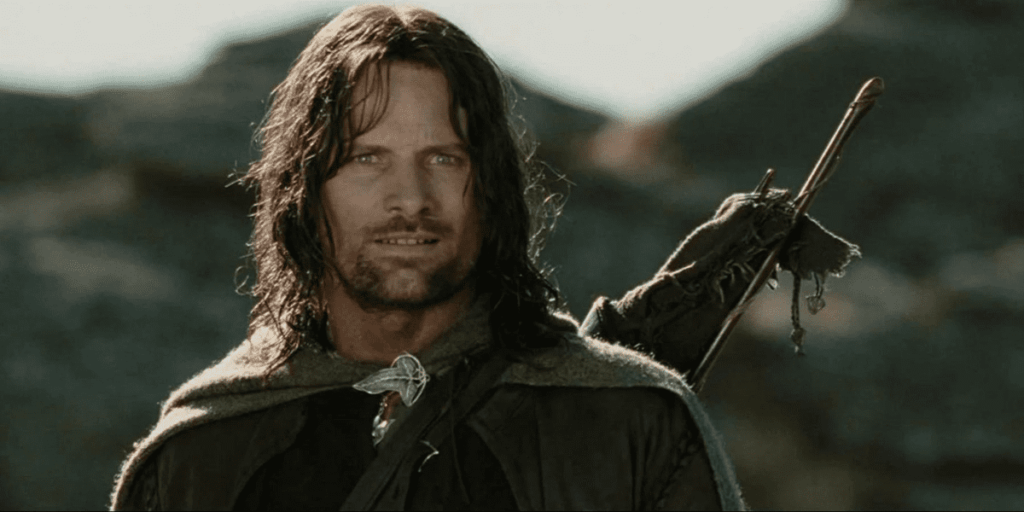 Aragorn joué par Viggo Mortensen dans la trilogie cinématographique.  (Cinéma Nouvelle Ligne)