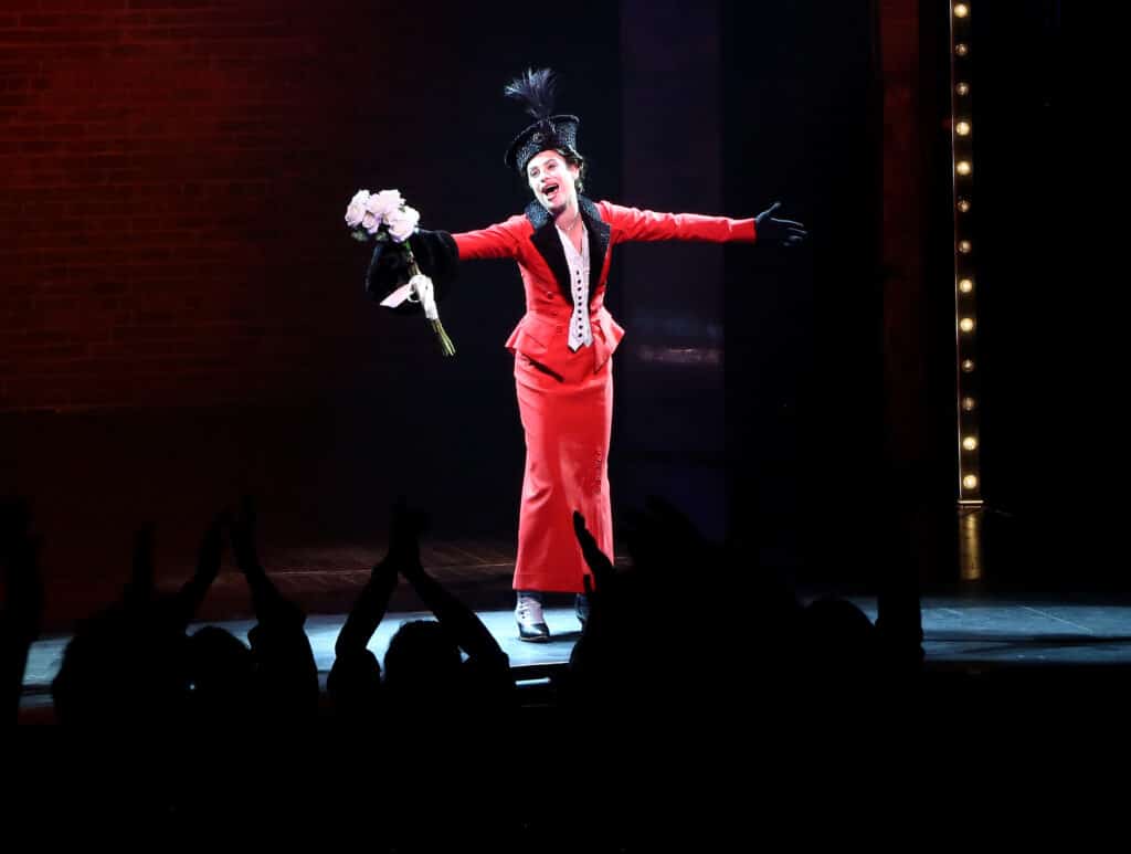 Lea Michele dans le rôle de Fanny Brice dans "Fille drôle" à Broadway (Bruce Glikas/WireImage)
